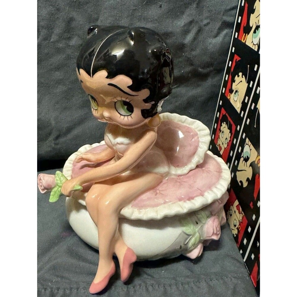 Vintage 1991 Vandor Betty Boop Glamour Box Trinket Dish with Original Box Rare